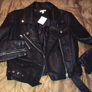 Urban Outfitters faux leather moto jacket